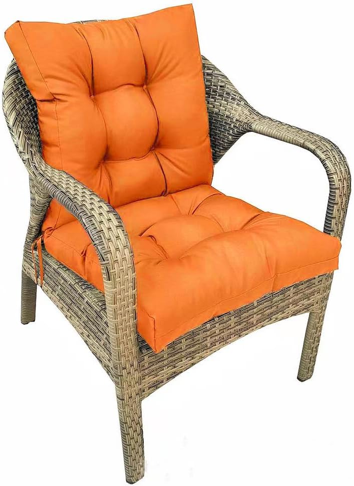 Outdoor Chair Cushions Waterproof Floral Tufted Lawn Wicker Chair Cushion for Patio Furniture Indoor Rocking Chair Pad 41.7"*20.8"*3.9" Hawaii