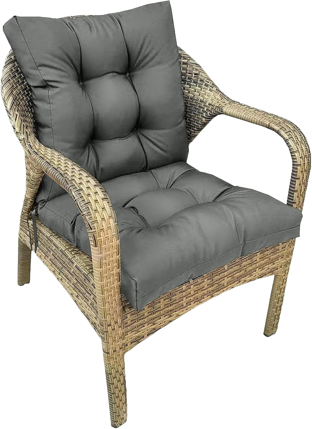 Outdoor Chair Cushions Waterproof Floral Tufted Lawn Wicker Chair Cushion for Patio Furniture Indoor Rocking Chair Pad 41.7"*20.8"*3.9" Hawaii