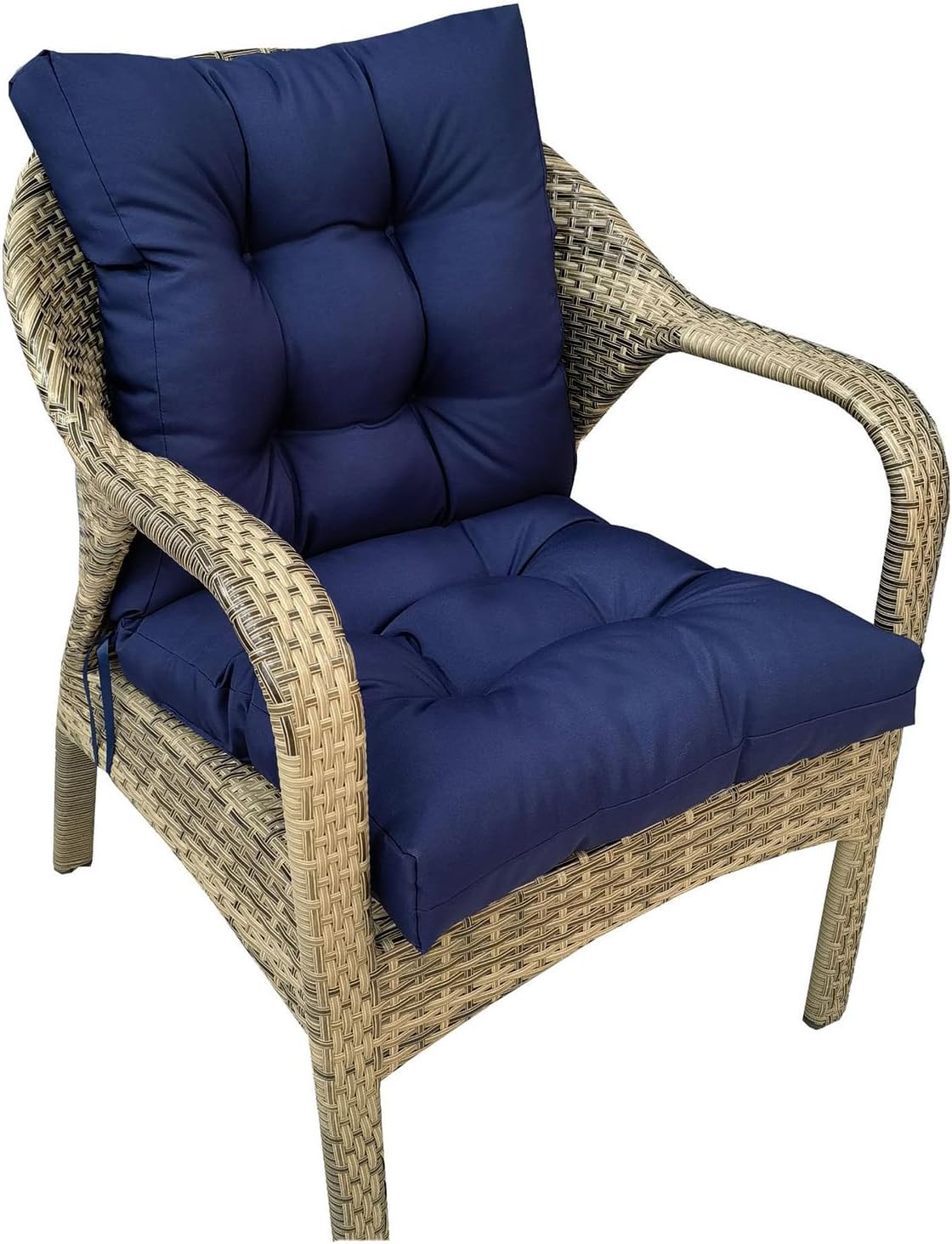 Outdoor Chair Cushions Waterproof Floral Tufted Lawn Wicker Chair Cushion for Patio Furniture Indoor Rocking Chair Pad 41.7"*20.8"*3.9" Hawaii