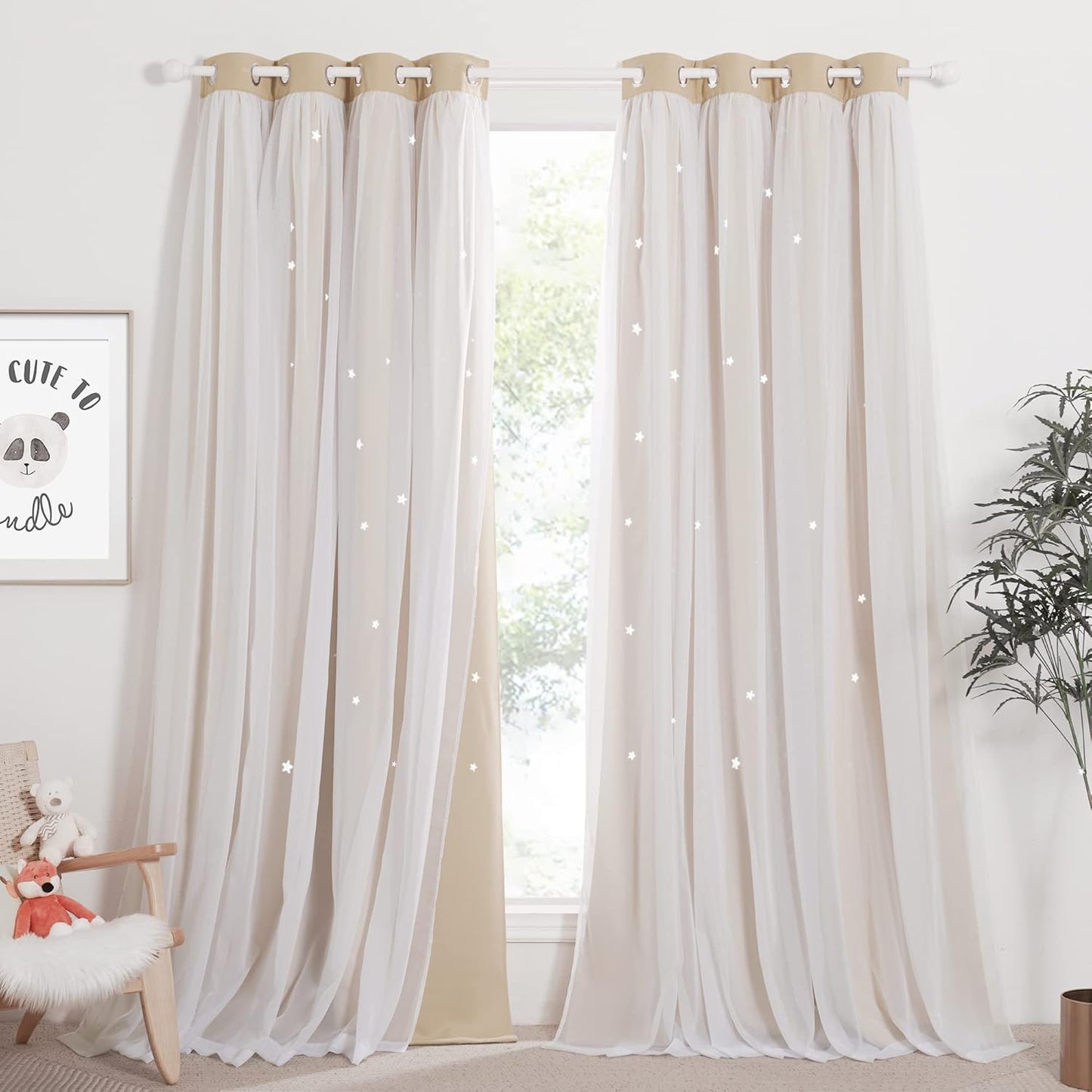 NICETOWN Rainbow Window Curtain Girls Kids Playroom Pastel Colorful Nursery Ombre 84 inches Long Blackout Curtains for Bedroom Living Room, 2 Panels, Grommet Top, 52" W x 84’L, Teal & Purple
