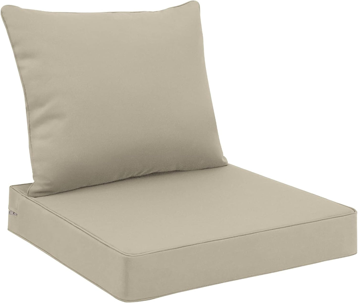 Favoyard Outdoor Seat Cushion Set 19 x 19 Inch Waterproof & Fade Resistant Patio Furniture Cushions with Removable Cover Deep Seat & Back Cushion with Handle and Adjustable Straps for Chair Sofa Couch