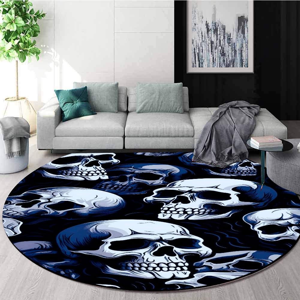 Halloween Round Rug,6ft, Halloween Gothic Rug, Halloween Ghost Rug,Washable Halloween Ghost Decor,for Living Dining Room Office Dining Room Bedroom Goth Halloween Floor Mat。