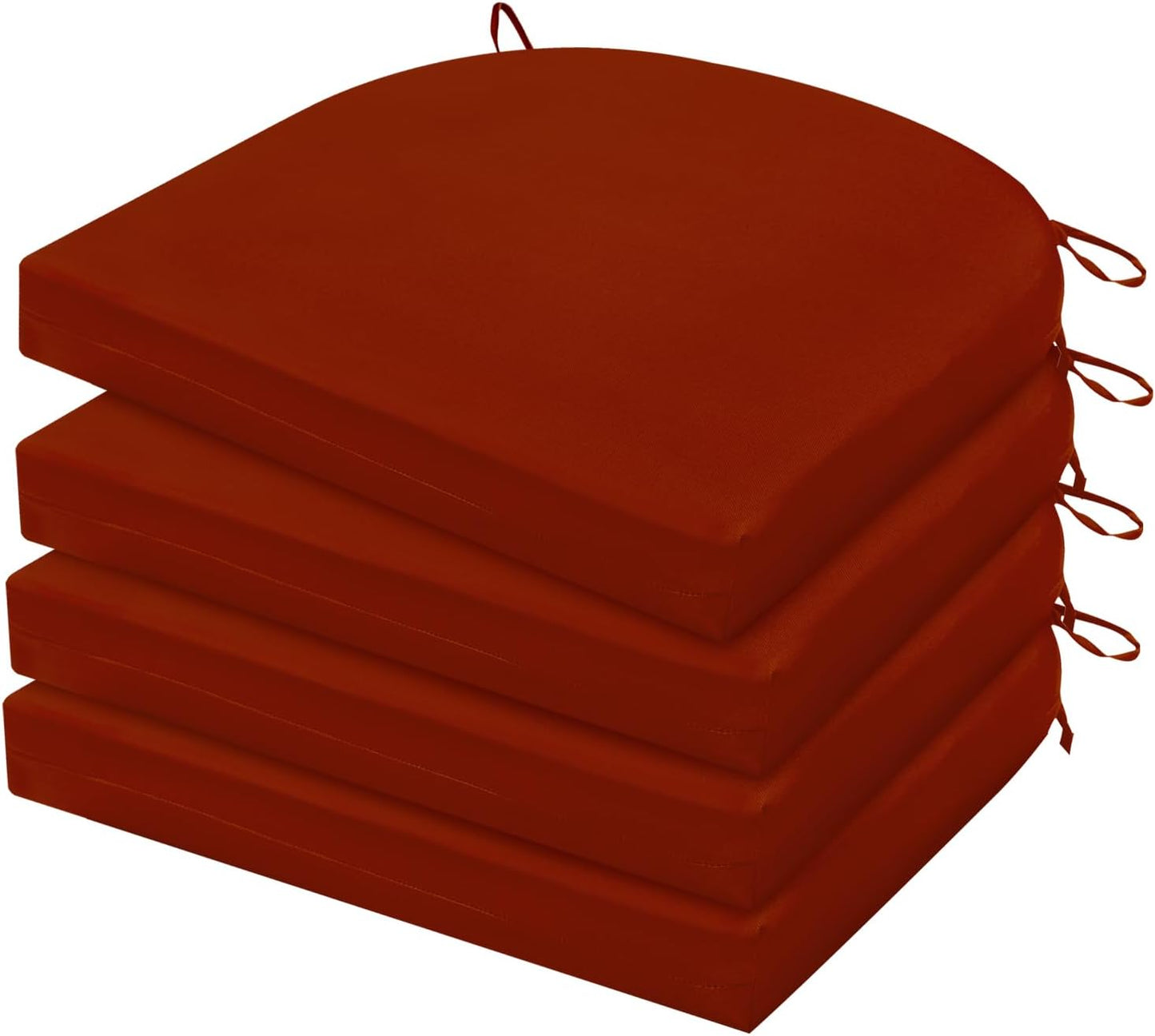 HARBOREST Outdoor Chair Cushions Set of 4, Water Resistant Patio Chair Cushions with Ties, Outdoor Seat Cushions for Patio Furniture, 17"x16"x2", Navy