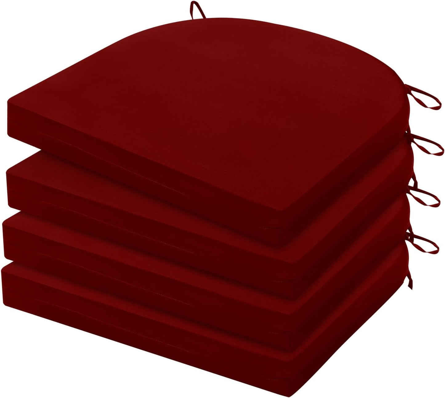 HARBOREST Outdoor Chair Cushions Set of 4, Water Resistant Patio Chair Cushions with Ties, Outdoor Seat Cushions for Patio Furniture, 17"x16"x2", Navy