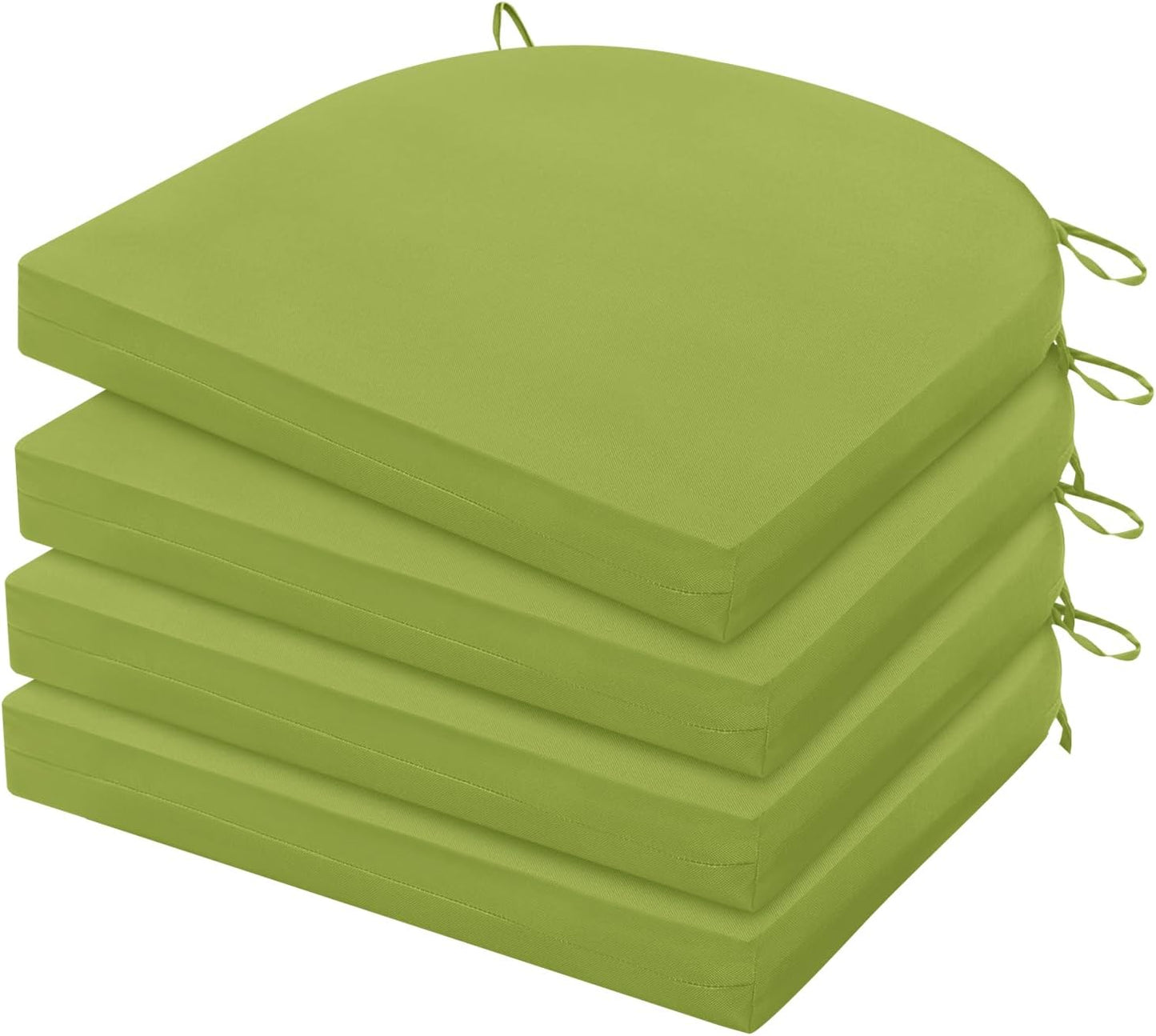 HARBOREST Outdoor Chair Cushions Set of 4, Water Resistant Patio Chair Cushions with Ties, Outdoor Seat Cushions for Patio Furniture, 17"x16"x2", Navy