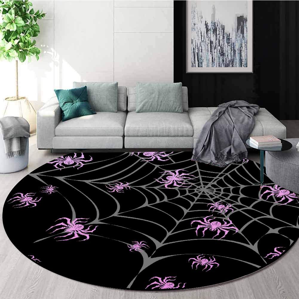 Halloween Round Rug,6ft, Halloween Gothic Rug, Halloween Ghost Rug,Washable Halloween Ghost Decor,for Living Dining Room Office Dining Room Bedroom Goth Halloween Floor Mat。