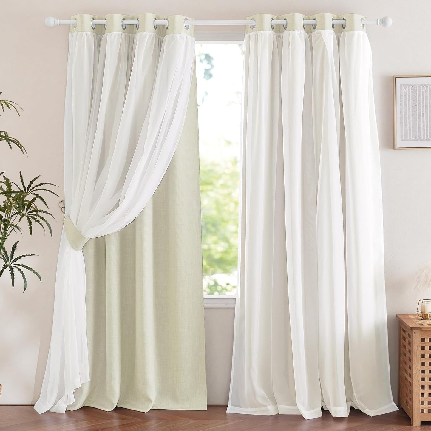 NICETOWN Rainbow Window Curtain Girls Kids Playroom Pastel Colorful Nursery Ombre 84 inches Long Blackout Curtains for Bedroom Living Room, 2 Panels, Grommet Top, 52" W x 84’L， Teal & Purple