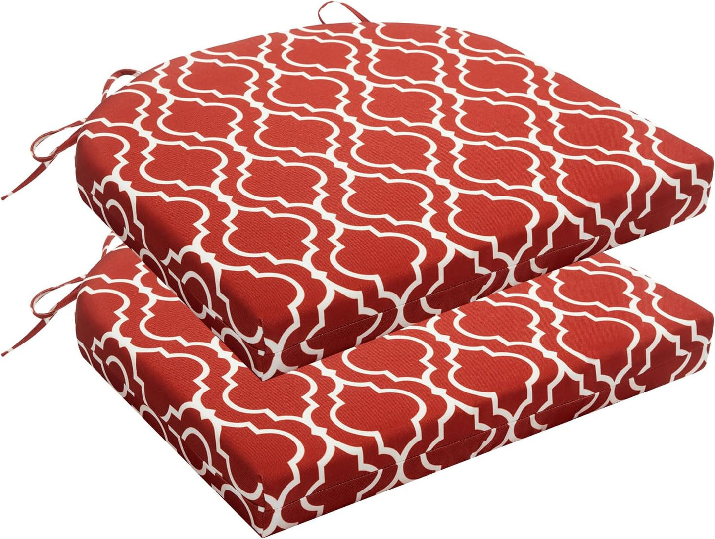 HARBOREST Outdoor Chair Cushions Set of 4, Water Resistant Patio Chair Cushions with Ties, Outdoor Seat Cushions for Patio Furniture, 17"x16"x2", Navy