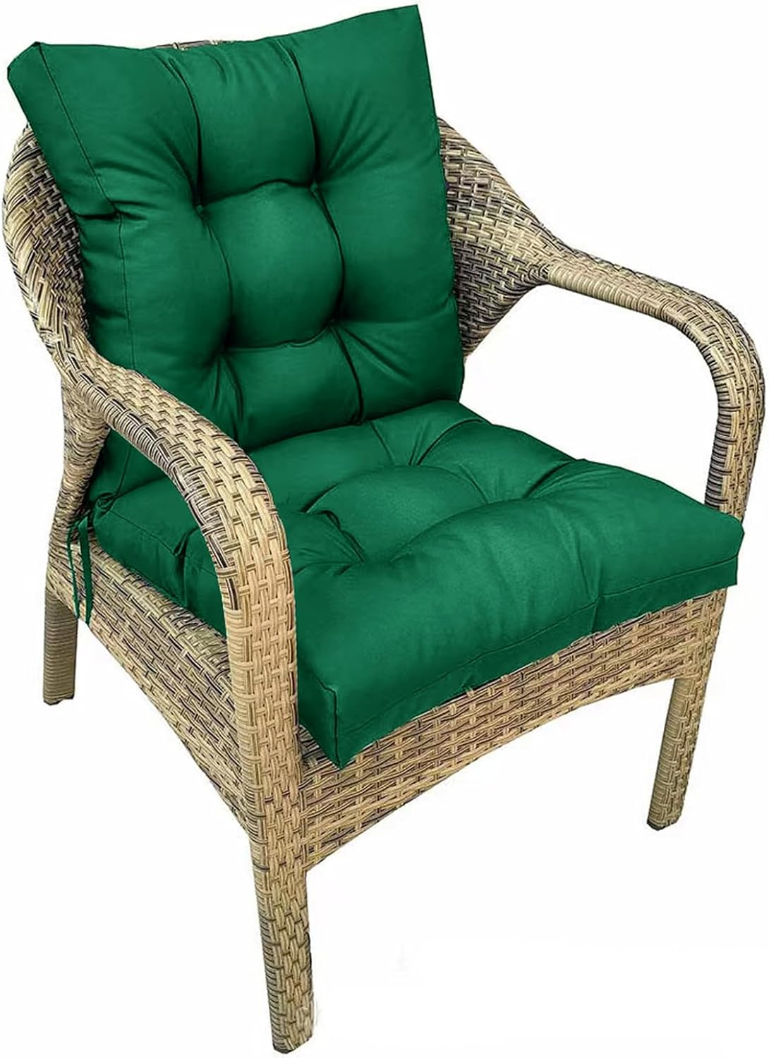 Outdoor Chair Cushions Waterproof Floral Tufted Lawn Wicker Chair Cushion for Patio Furniture Indoor Rocking Chair Pad 41.7"*20.8"*3.9" Hawaii
