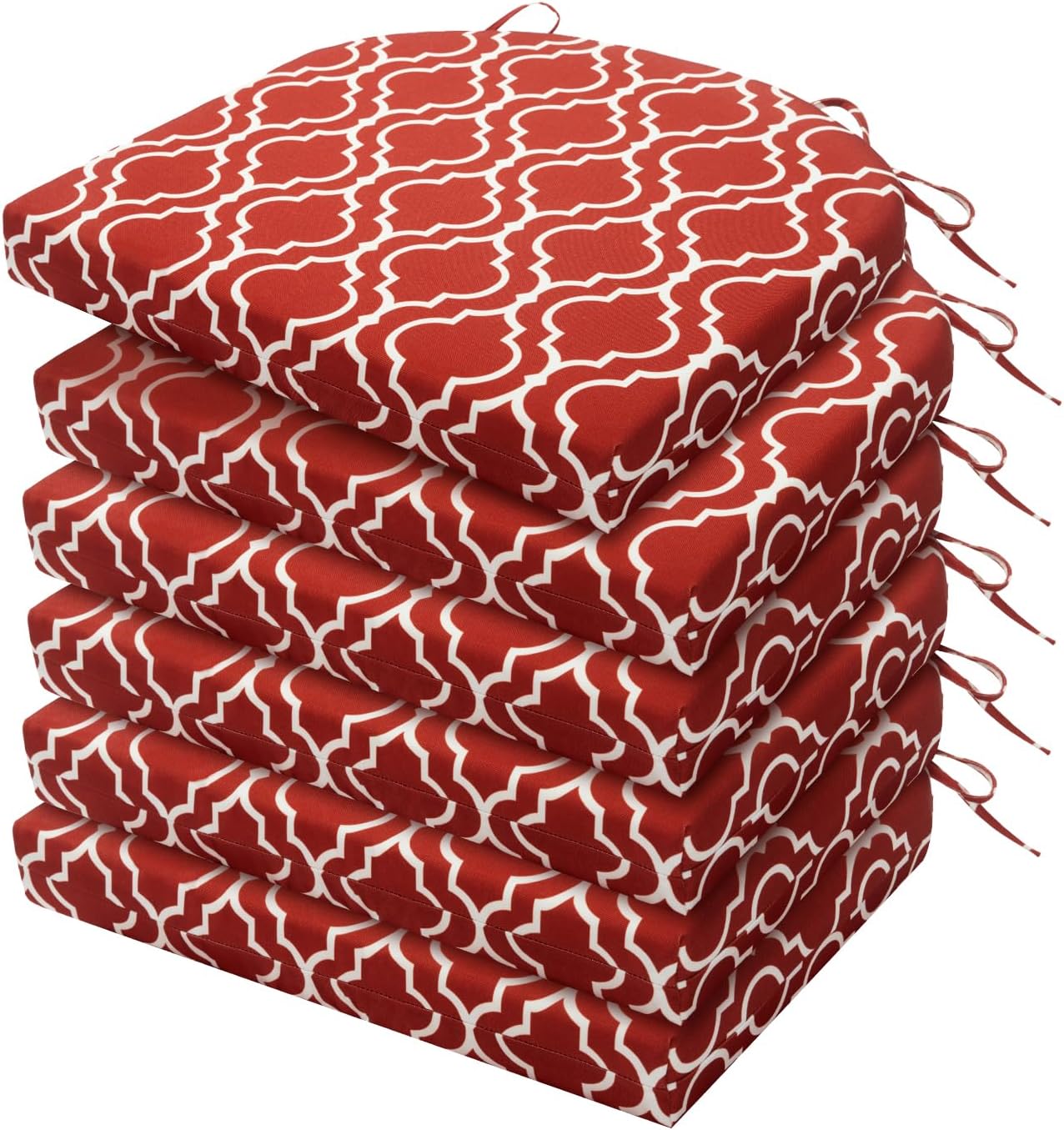 HARBOREST Outdoor Chair Cushions Set of 4, Water Resistant Patio Chair Cushions with Ties, Outdoor Seat Cushions for Patio Furniture, 17"x16"x2", Navy