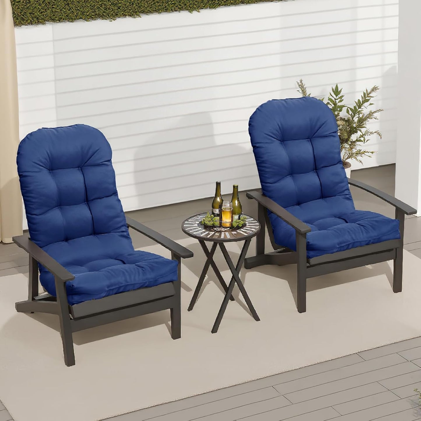 Adirondack Chair Cushion, Thick Indoor/Outdoor Rocking Chair Cushion with High Elasticity PP Cotton Water-Resistant Patio Furniture Cushions High Back Seat Pads for Porch Yard Lawn Chairs 44x19x4