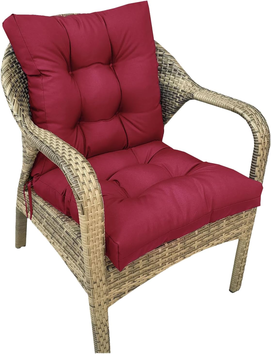 Outdoor Chair Cushions Waterproof Floral Tufted Lawn Wicker Chair Cushion for Patio Furniture Indoor Rocking Chair Pad 41.7"*20.8"*3.9" Hawaii
