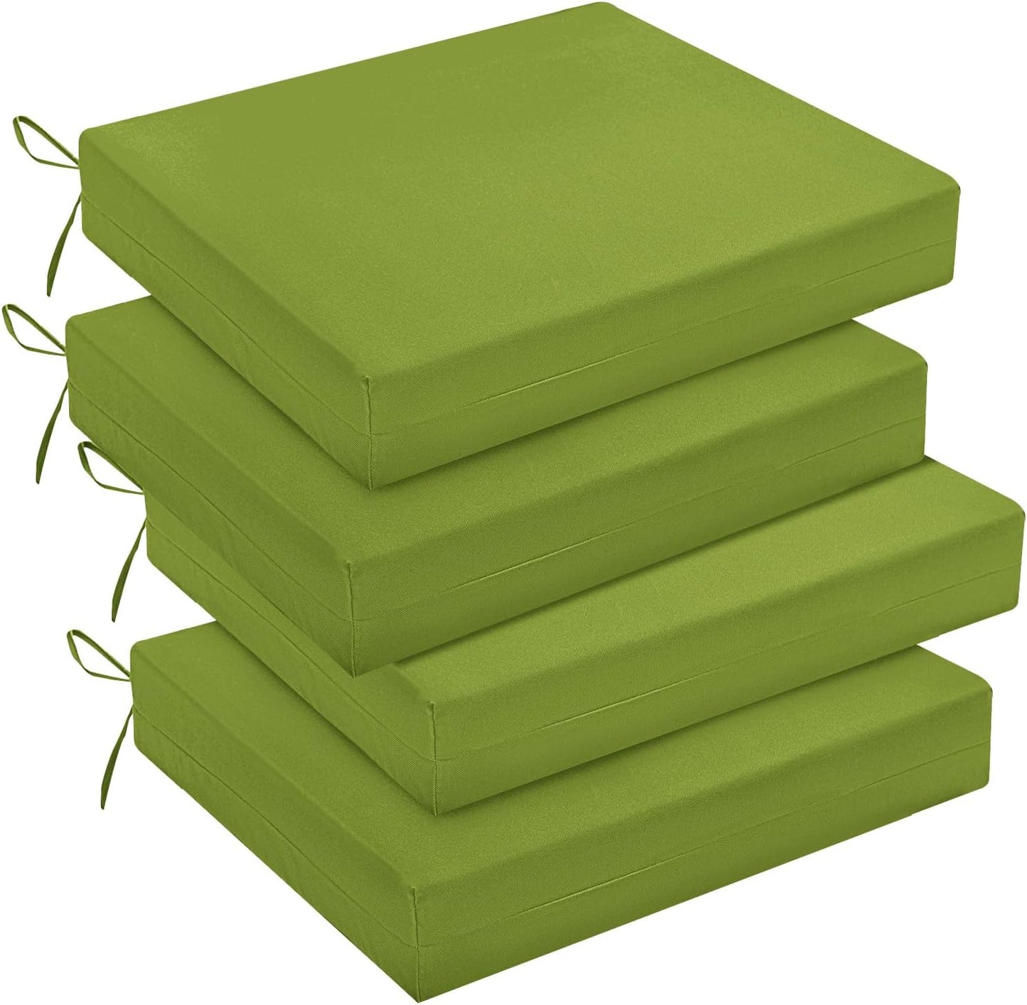 downluxe Outdoor Chair Cushions Set of 4 for Patio Furniture, Water-Resistant Patio Chair Cushions with Ties, High Density Foam Outdoor Seat Cushion, 17" X 16" X 2", Navy