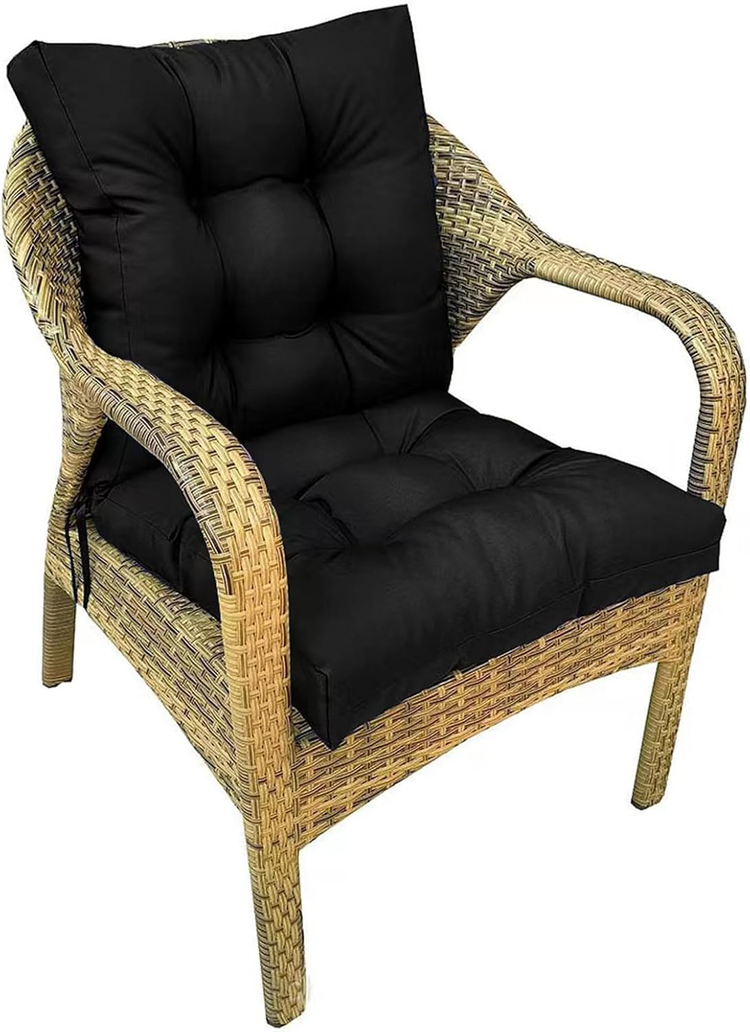 Outdoor Chair Cushions Waterproof Floral Tufted Lawn Wicker Chair Cushion for Patio Furniture Indoor Rocking Chair Pad 41.7"*20.8"*3.9" Hawaii