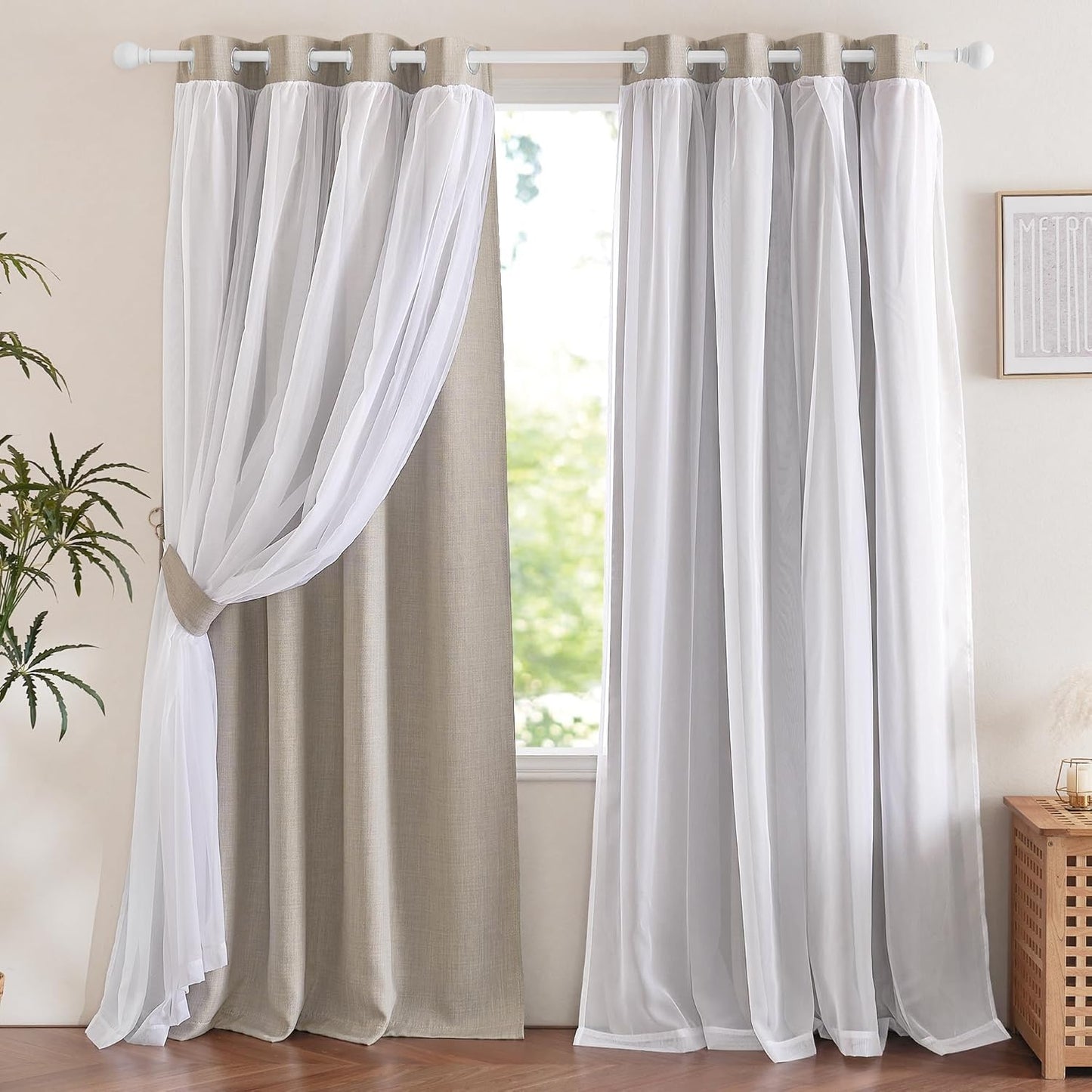 NICETOWN Rainbow Window Curtain Girls Kids Playroom Pastel Colorful Nursery Ombre 84 inches Long Blackout Curtains for Bedroom Living Room, 2 Panels, Grommet Top, 52" W x 84’L， Teal & Purple