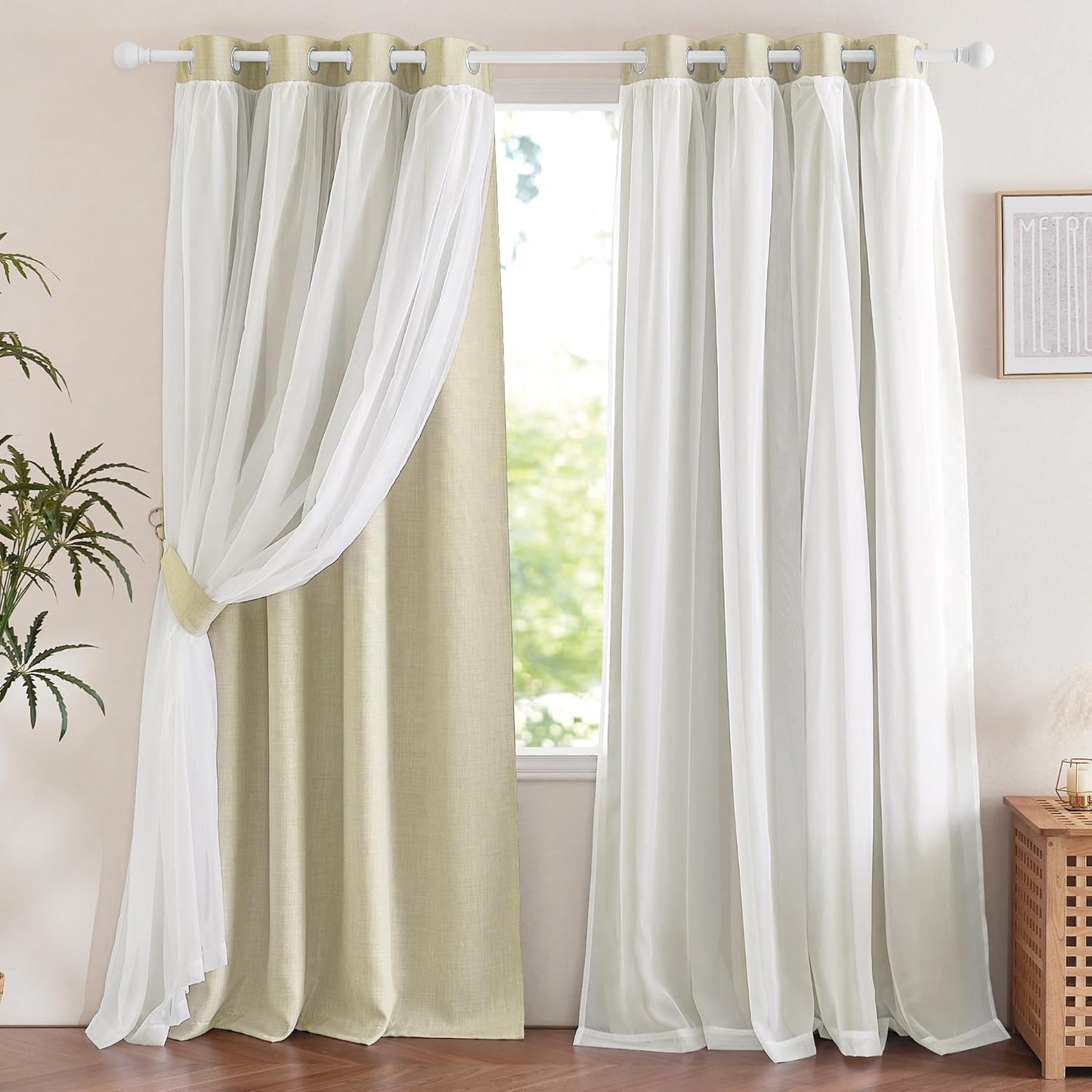 NICETOWN Rainbow Window Curtain Girls Kids Playroom Pastel Colorful Nursery Ombre 84 inches Long Blackout Curtains for Bedroom Living Room, 2 Panels, Grommet Top, 52" W x 84’L， Teal & Purple