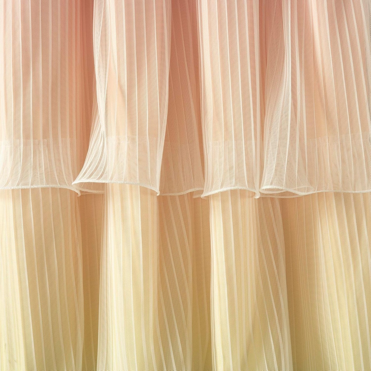 Lush Decor Rainbow Ombre Nerina Window Curtain Panel Pair, 36" W x 84" L, Rainbow